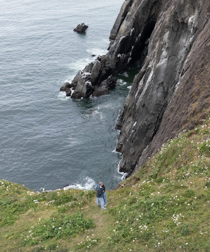 Dramatic ocean cliffs along the Oregon Coast, scenic location for an intimate wedding or elopement